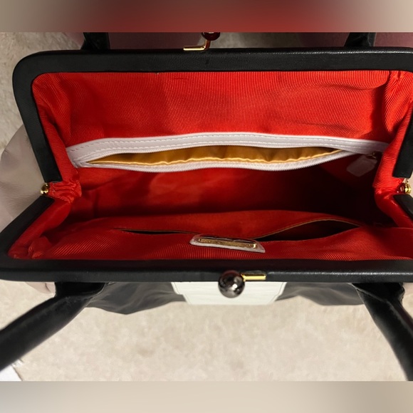 Vintage Koret Purse Handbag Tri color Black/White/Gray - Picture 6 of 7